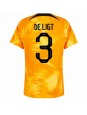 Nederländerna Matthijs de Ligt #3 Replika Hemmakläder VM 2022 Kortärmad